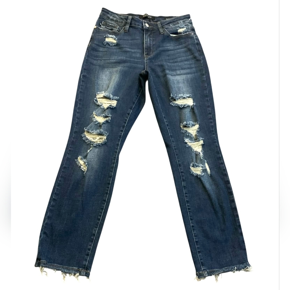 Judy‎ Blue Distressed Boyfriend Jeans 5/27 90s Grunge Streetwear Aesthetic